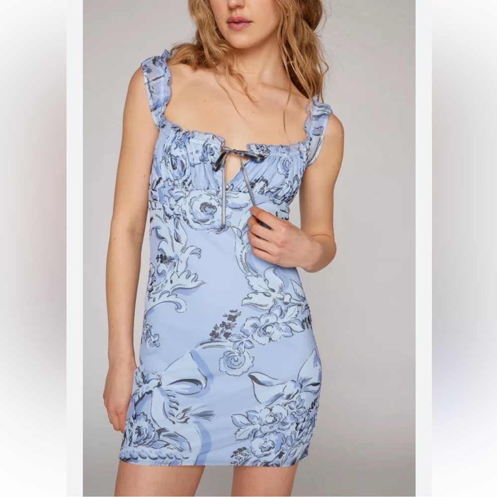 Urban Outfitters Bianca mini dress with a delicate mesh